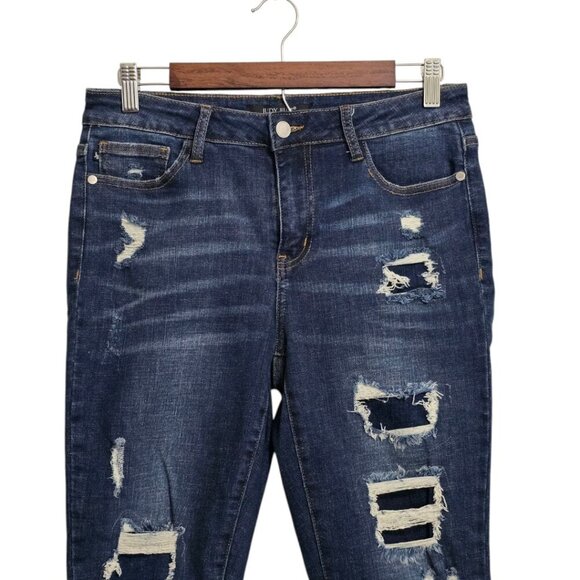 Judy Blue Distressed Skinny Fit Jeans Sz 29 - Picture 2 of 9